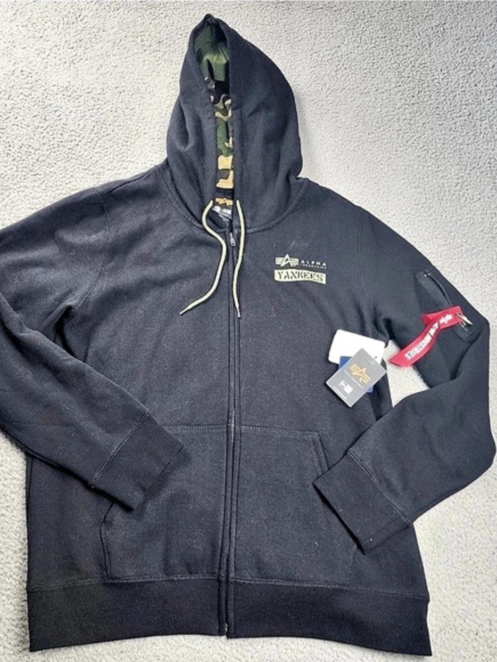NWT Alpha Industries New York Yankees Sweatshirt 2XL x New Era Full-Zip